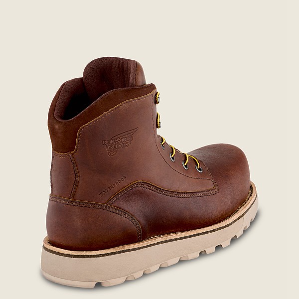 Bottes de Sécurité Red Wing - Traction Tred Lite - 6-Inch Waterproof Toe - Marron - Homme 256KRNSJE